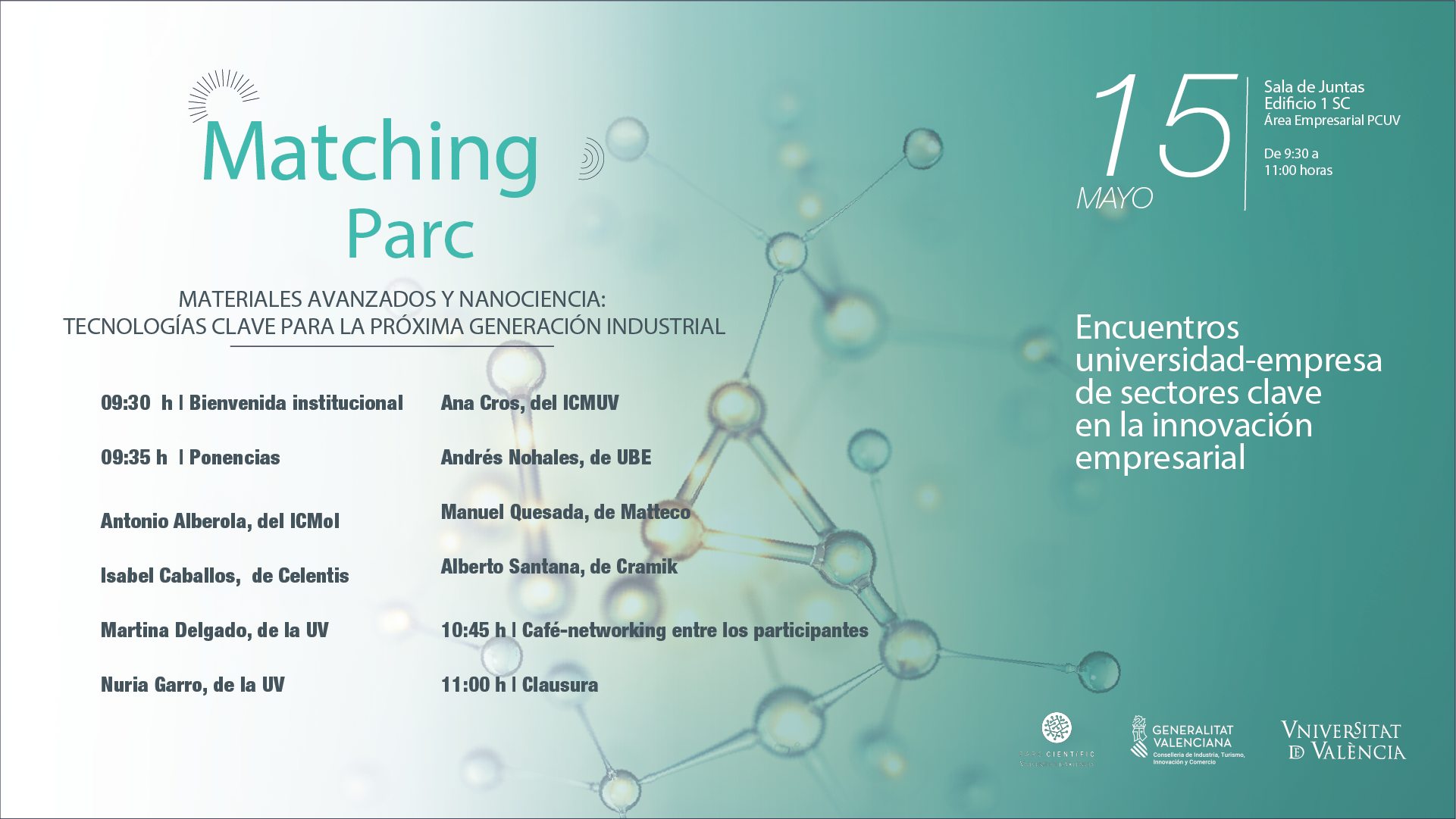 Matching Parc 2026 | Materiales avanzados y nanociencia: tecnologías clave para la próxima generación industrial