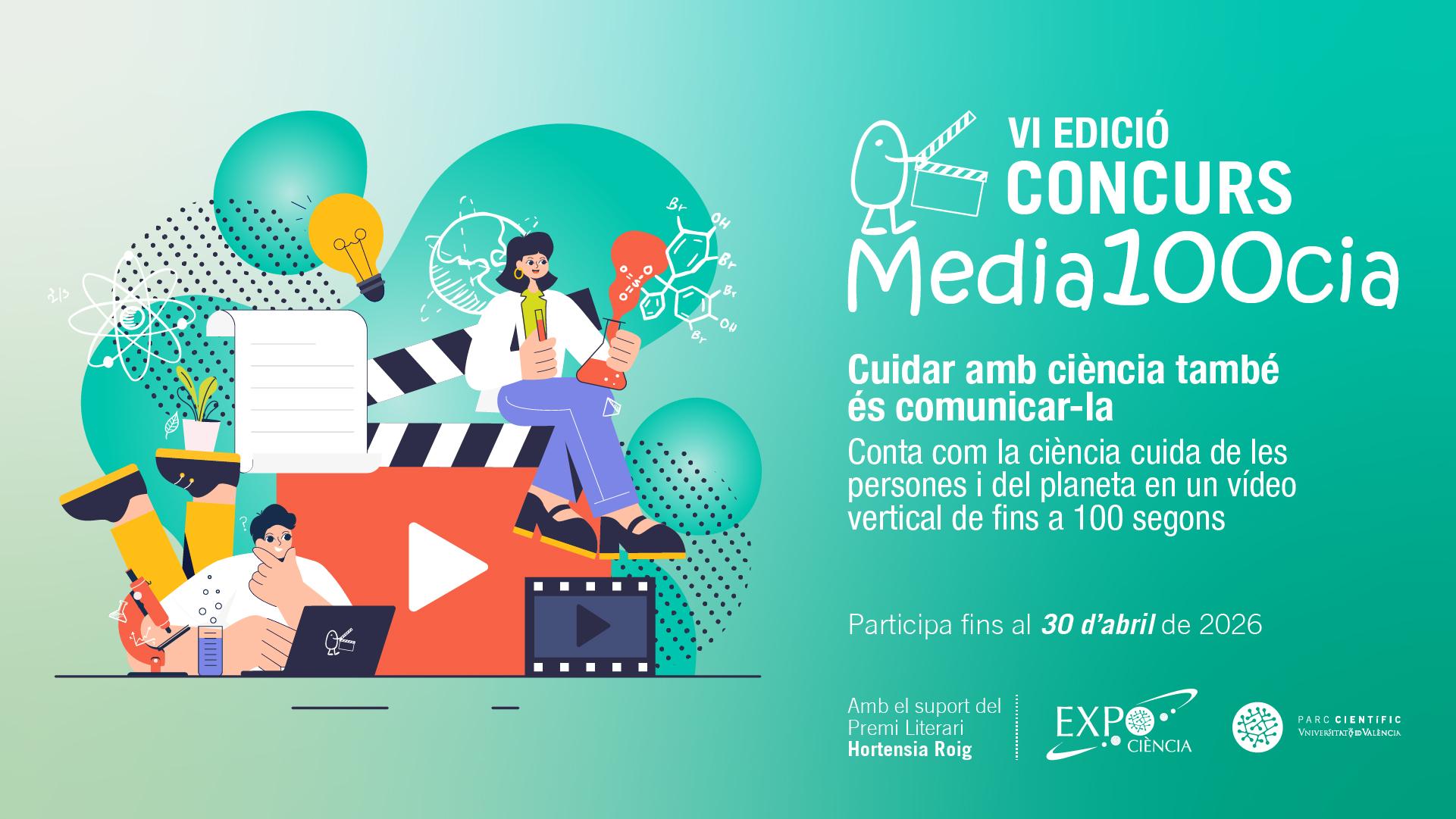 El Parc Científic convoca la VI edición del concurso de vídeos científicos Media100cia
