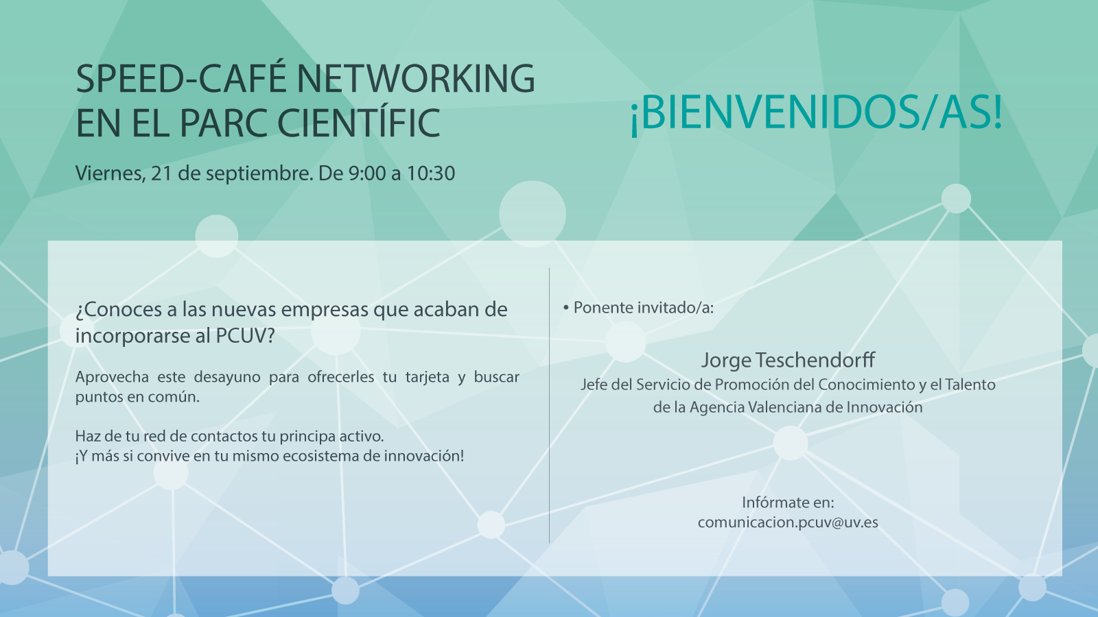 Speed-Cafe Networking: ¡Bienvenido/as!