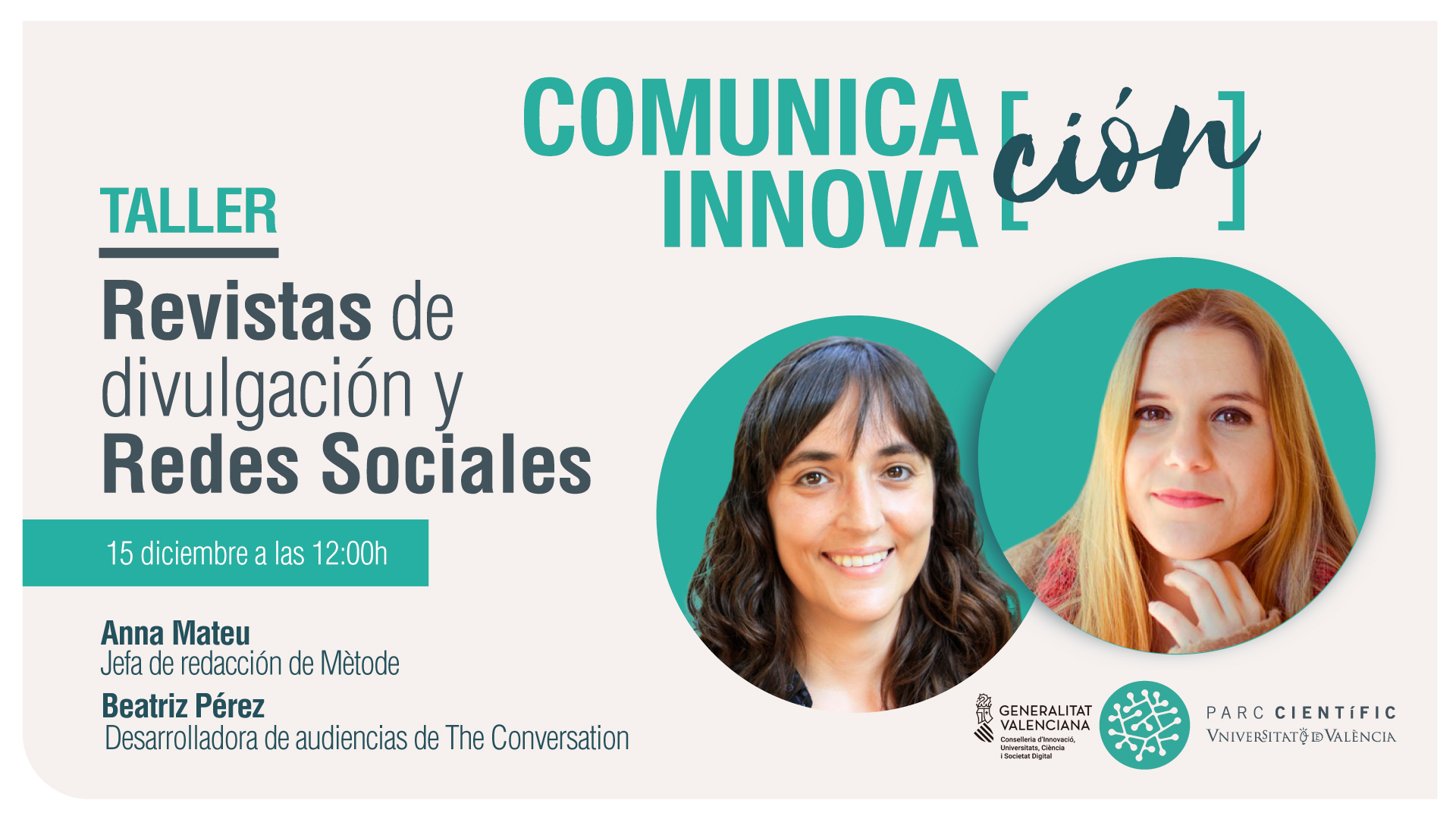 Taller Comunica-Innova[ción]: 'Revistas de divulgación científica y redes sociales'