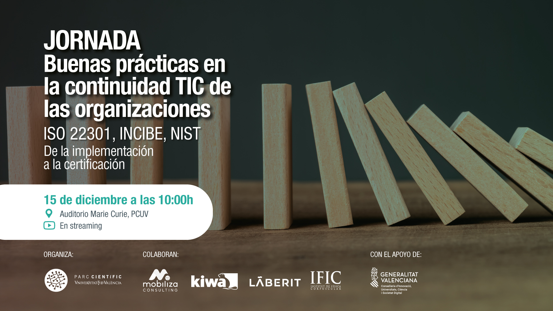 FPCUV | Buenas prácticas en la continuidad TIC de las organizaciones 