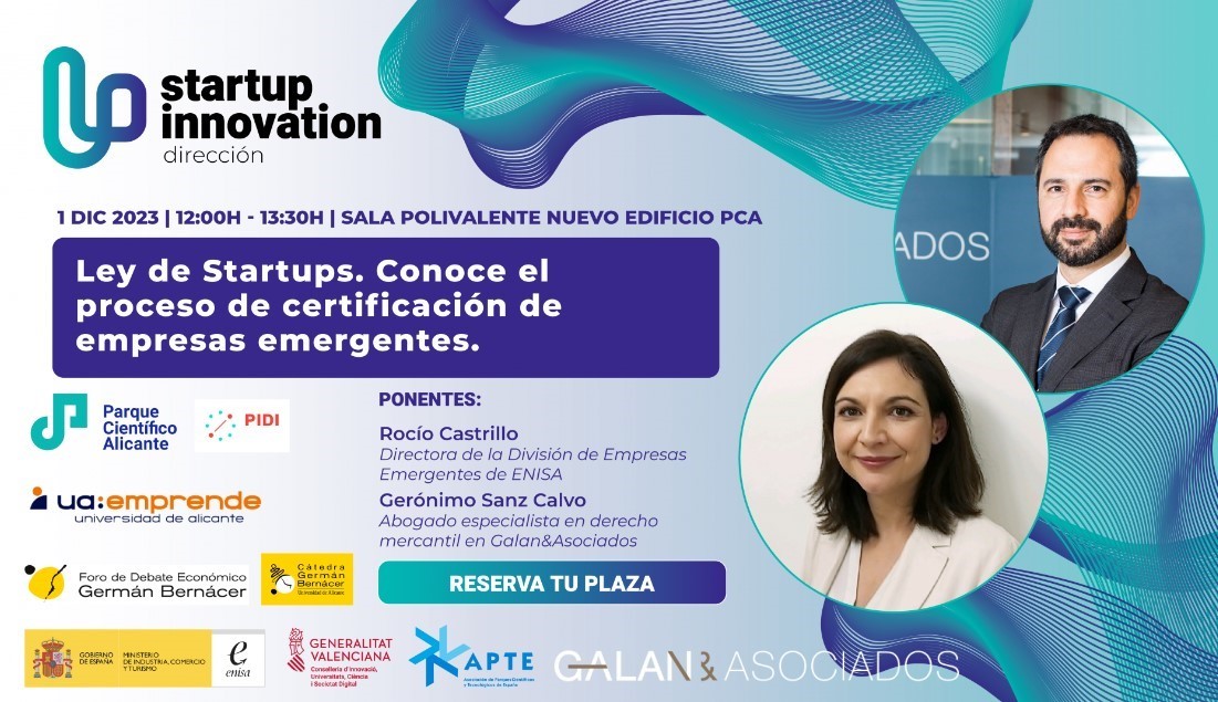 APTE-PCA-ENISA | Evento Ley de Startups. Conoce el proceso de certificación de empresas emergentes