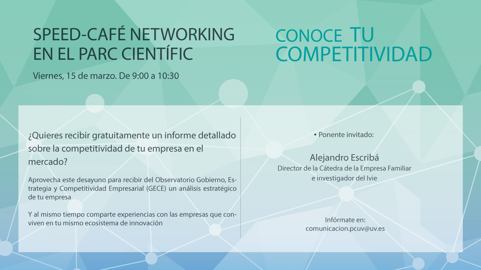 Speed-Café Networking con el Observatorio GECE