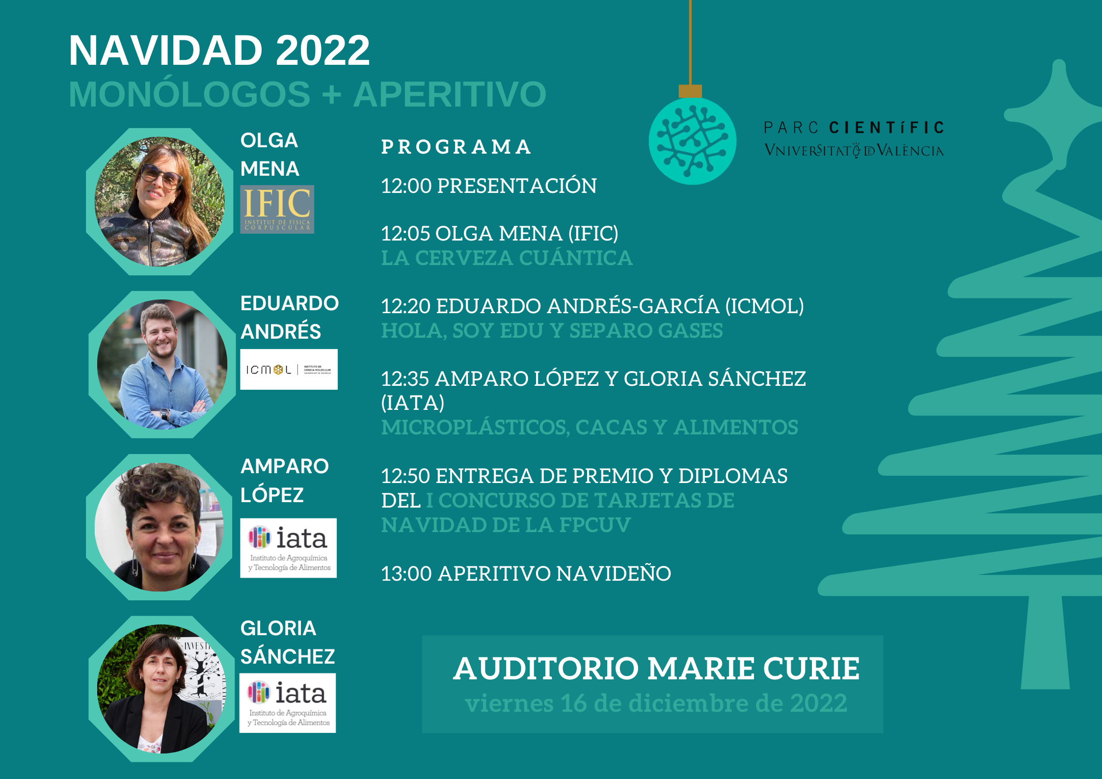 PCUV | Aperitivo de Navidad del Parc Científic
