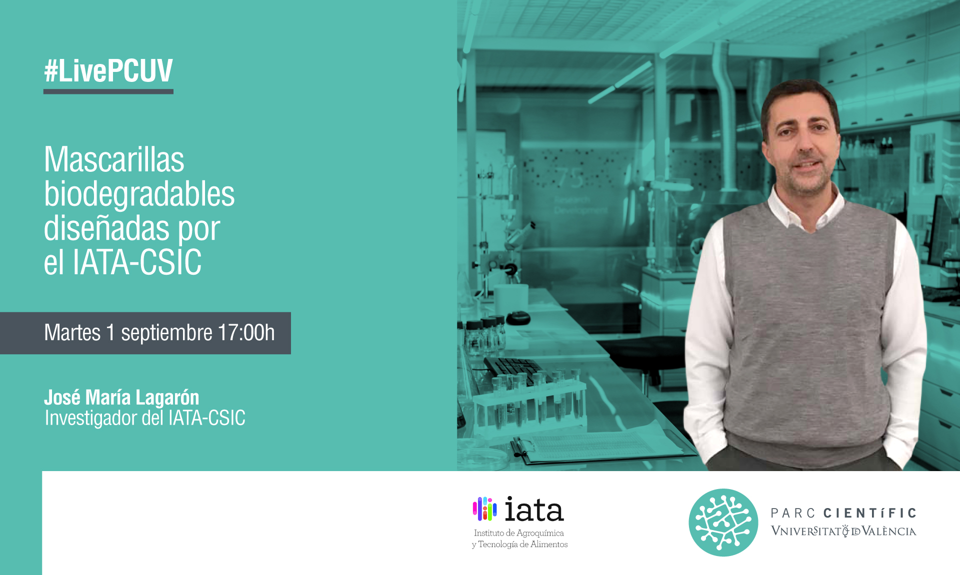 #LivePCUV con José María Lagarón, investigador del IATA-CSIC