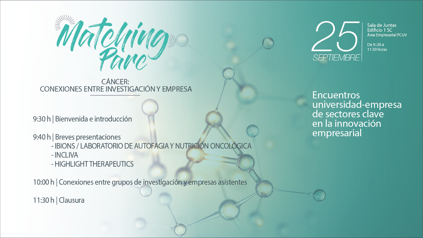 Matching Parc conectará investigación y empresa para impulsar nuevas soluciones frente al cáncer
