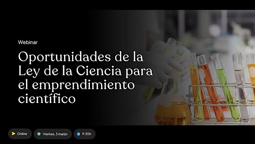 Webinar de Startup Valencia | Oprtunidades de la Ley de la Ciencia para el emprendimiento científico