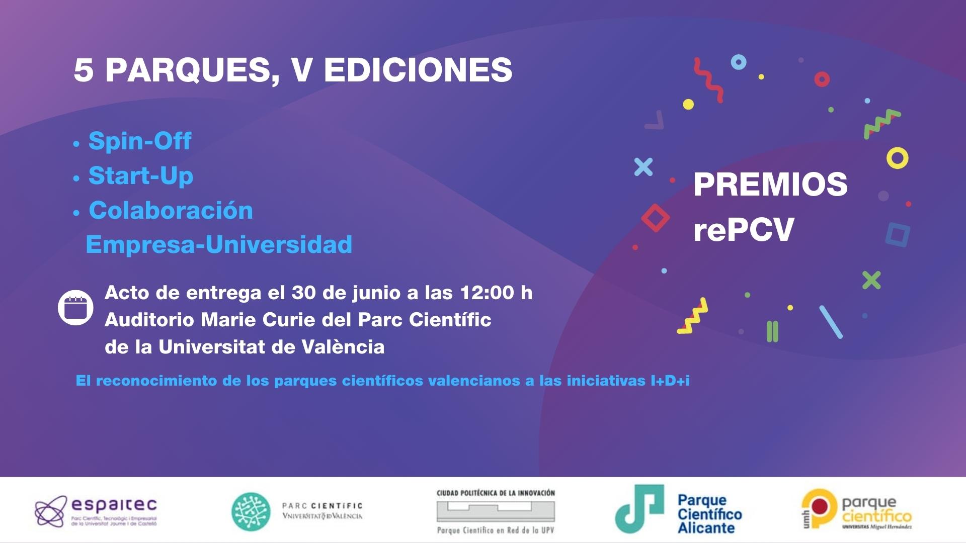 rePCV | Entrega de los V Premios de la Red de Parques Científicos Valencianos
