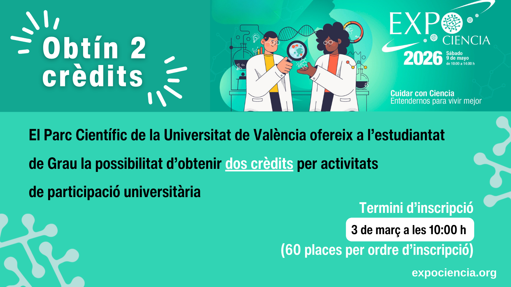 Participa en el voluntariat d’Expociència 2026