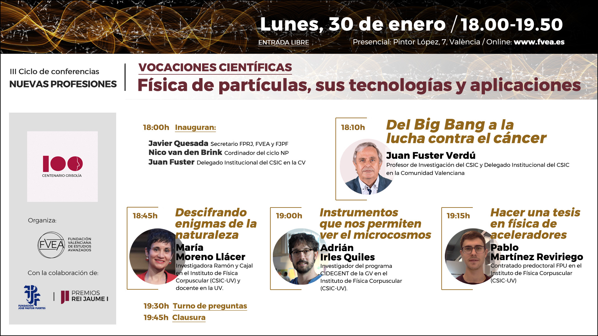 III Ciclo de Conferencias Nuevas Profesiones: Vocaciones científicas