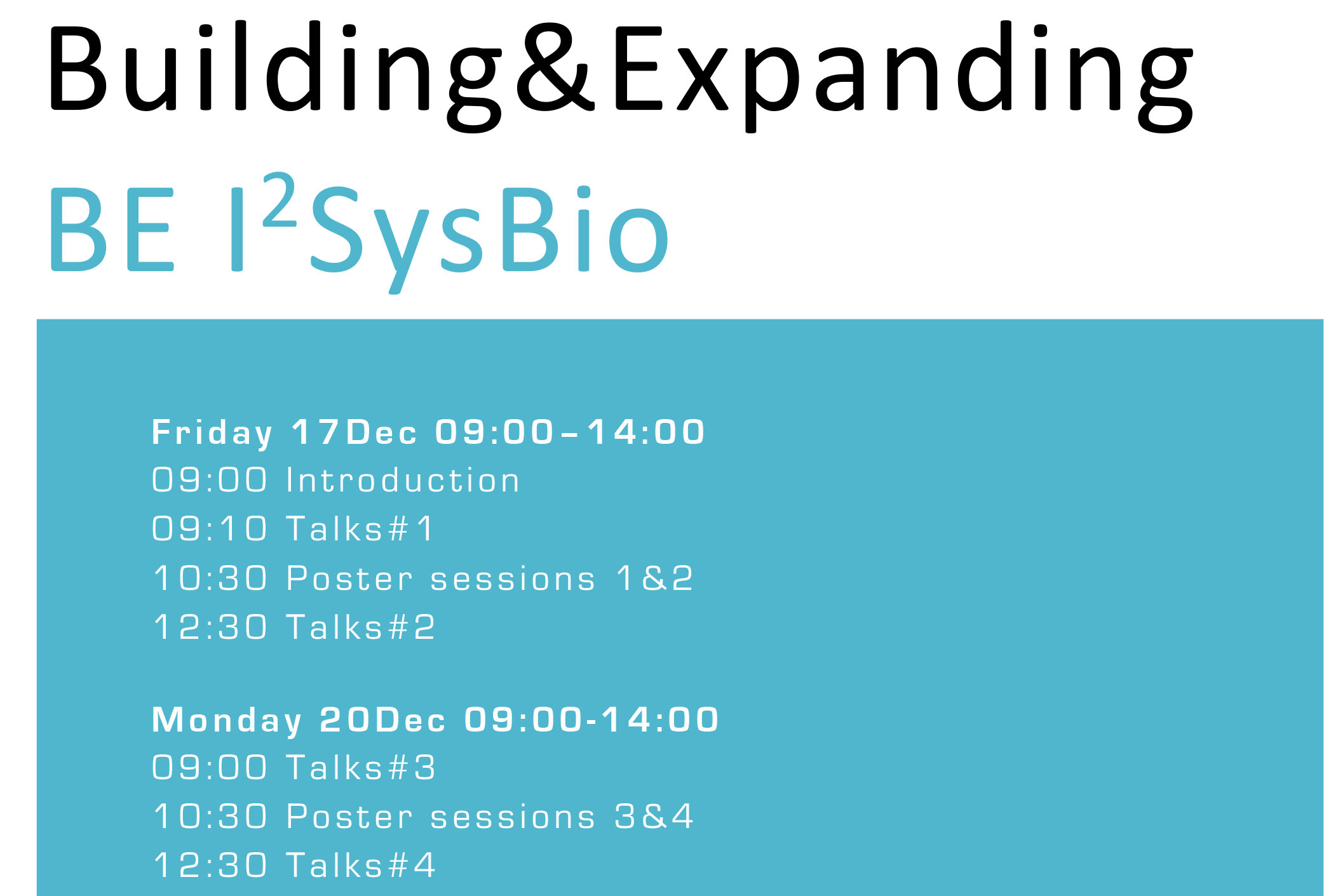Jornadas I2SysBio | Building & Expanding I2SysBio