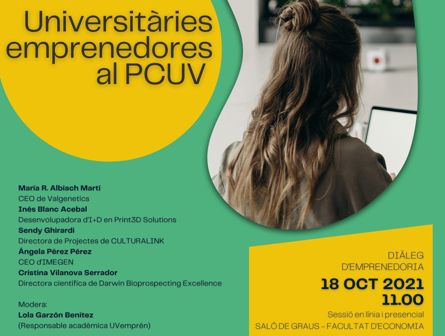 Diálogo UVemprén - Universitarias emprendedoras en el Parc Científic UV